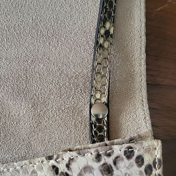 NWT LK Bennett Kate Middleton Snakeskin Python Slim Leather Clutch Bag Purse - Picture 9 of 11